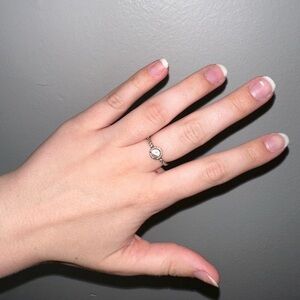 Pandora halo ring! Rose gold. Size 7.5